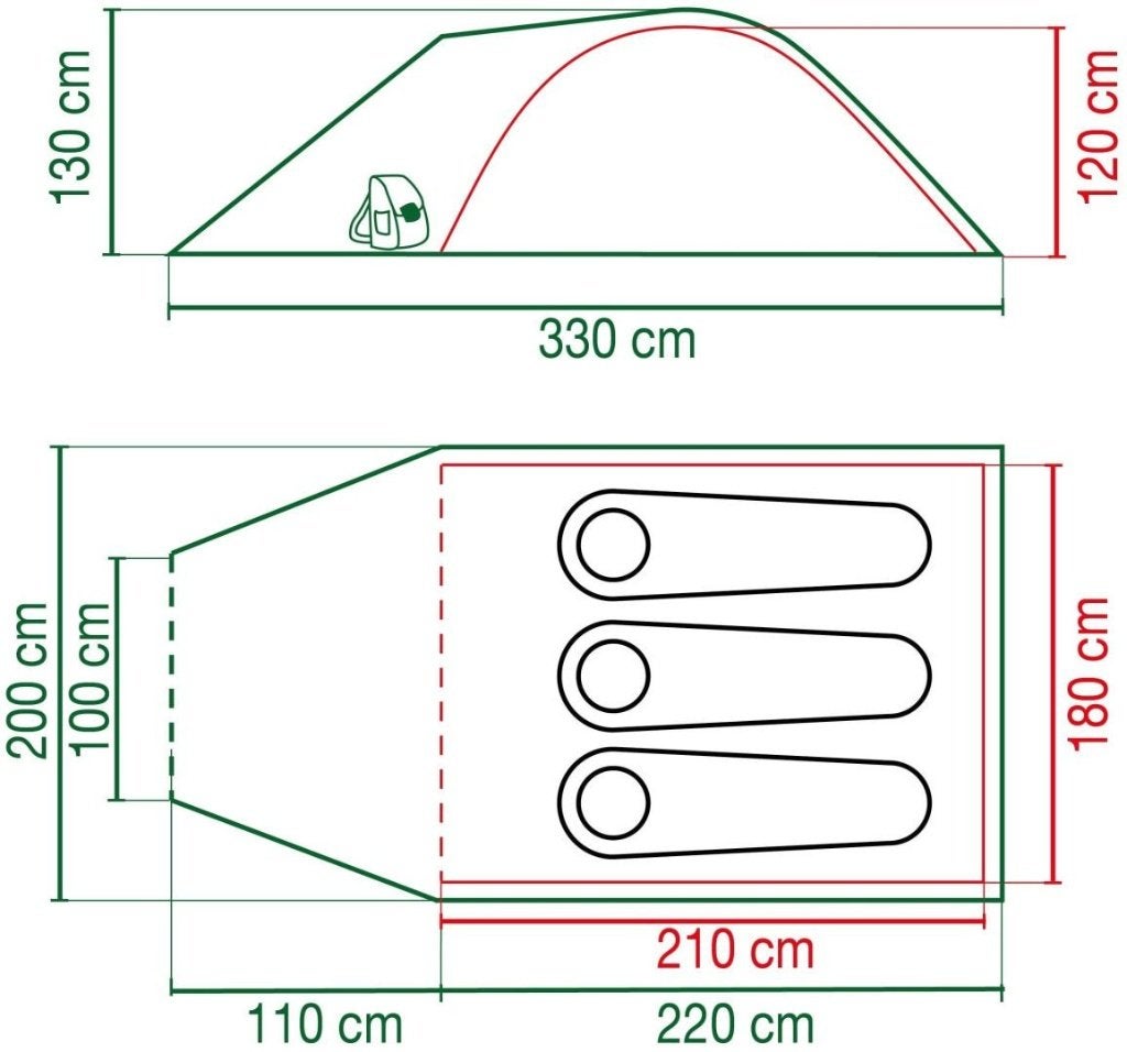 Coleman Darwin 3+ Festivalpakket voor 2 personen Compleet, Caravans en Kamperen, Tenten, Coleman, Minervum Breda, Tot en met 2