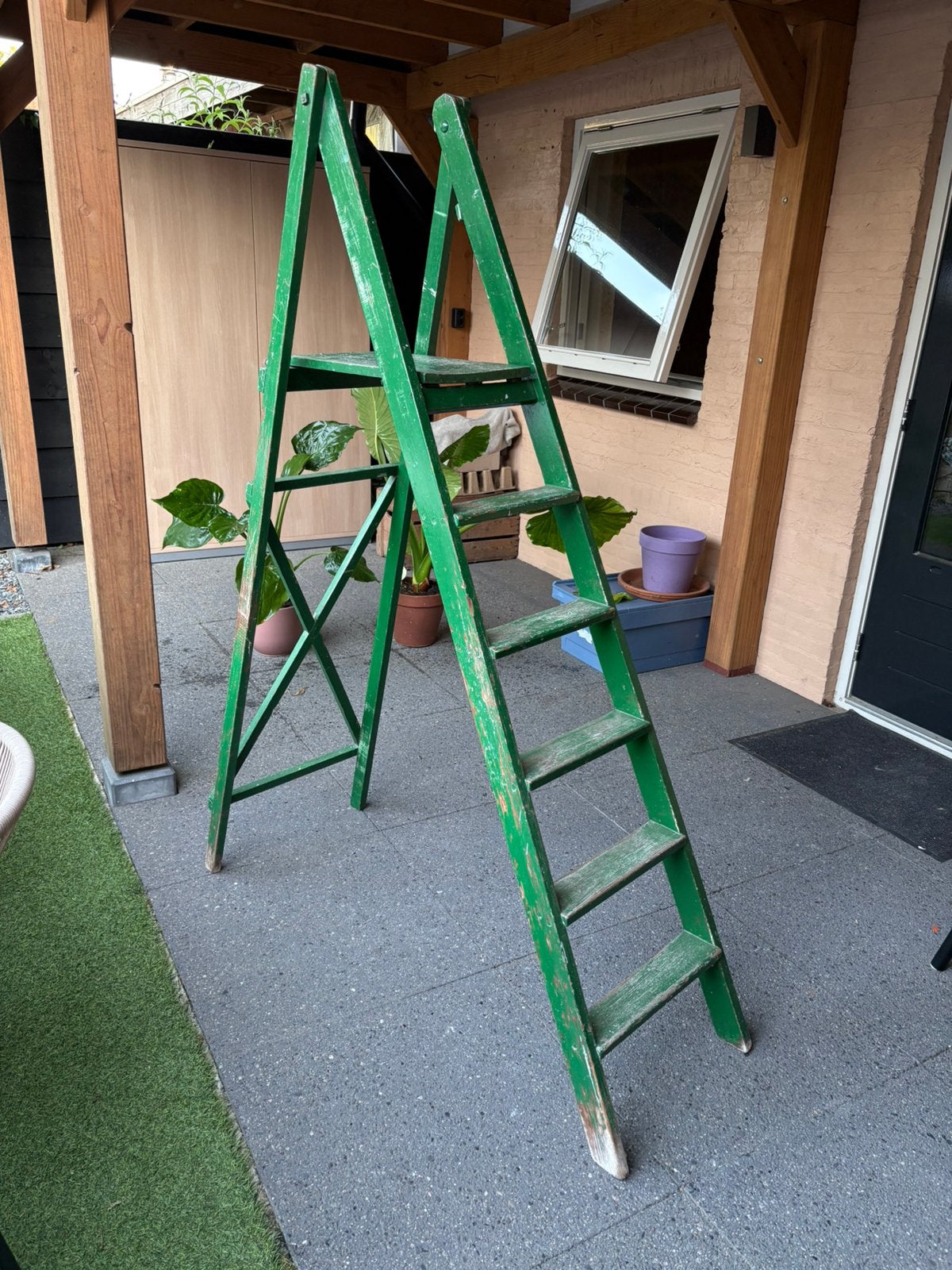 Trap (brocante), Ophalen, Gebruikt, Trap, Opvouwbaar of Inschuifbaar