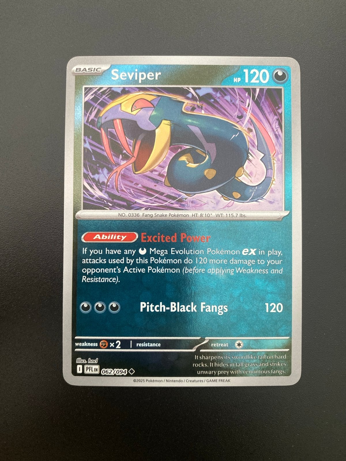 Seviper 062/094 Reverse Holo Phantasmal Flames, Ophalen of Verzenden, Nieuw, Losse kaart, Foil