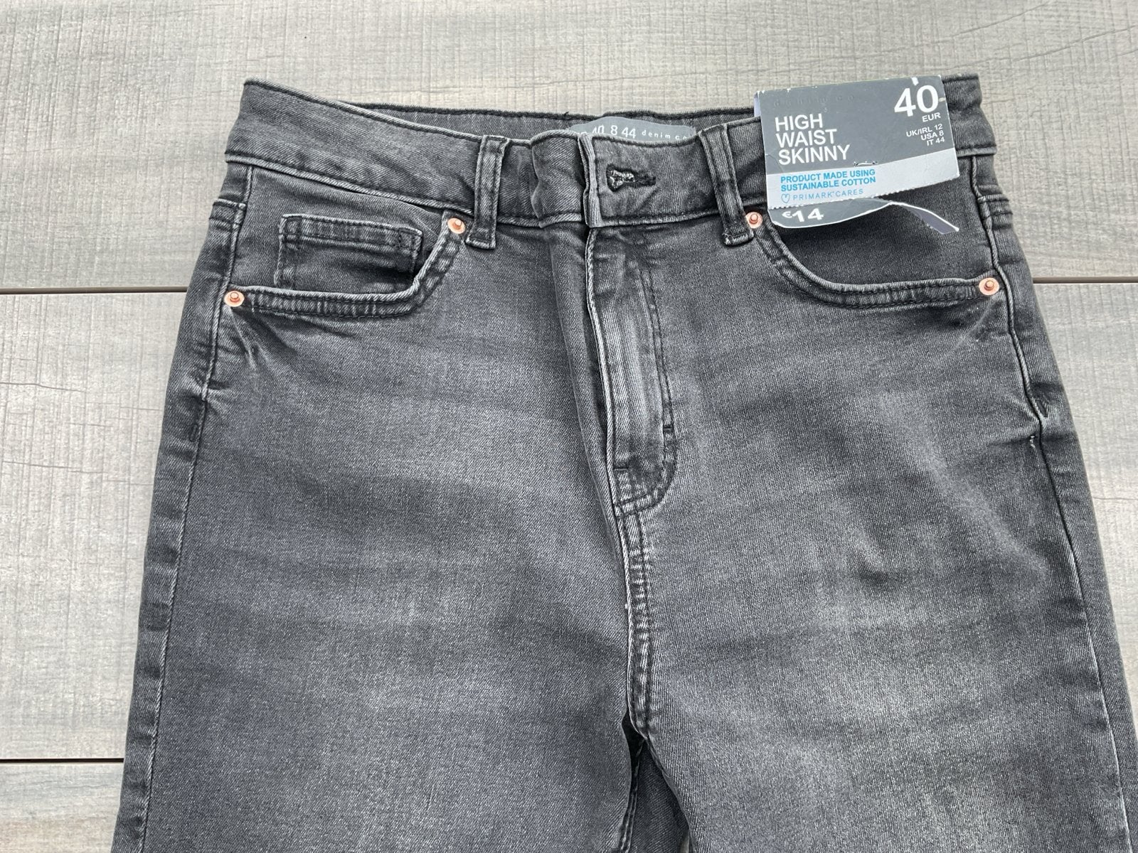 Nieuwe Primark High Waist Skinny Jeans - Maat 40, Ophalen, Nieuw, Grijs, W30 - W32 (confectie 38/40)