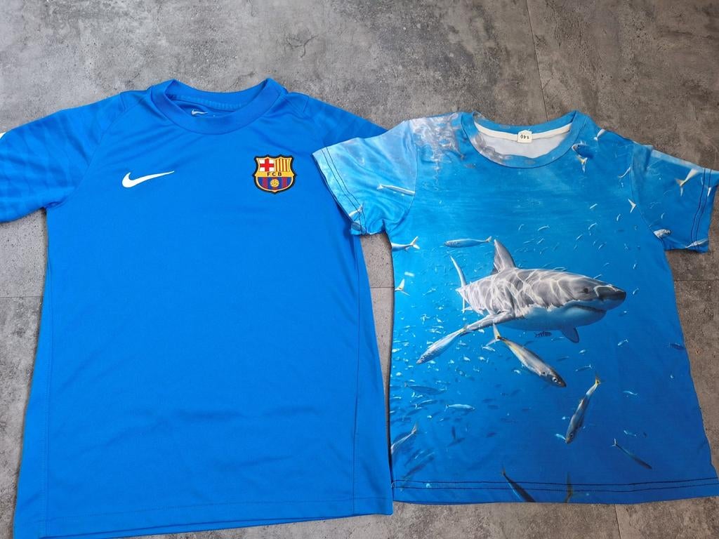 Voetbalshirt Nike Dri-Fit FCB mt 137-147, shirt haai mt 140!, Kinderen en Baby's, Kinderkleding | Maat 152, Sport- of Zwemkleding