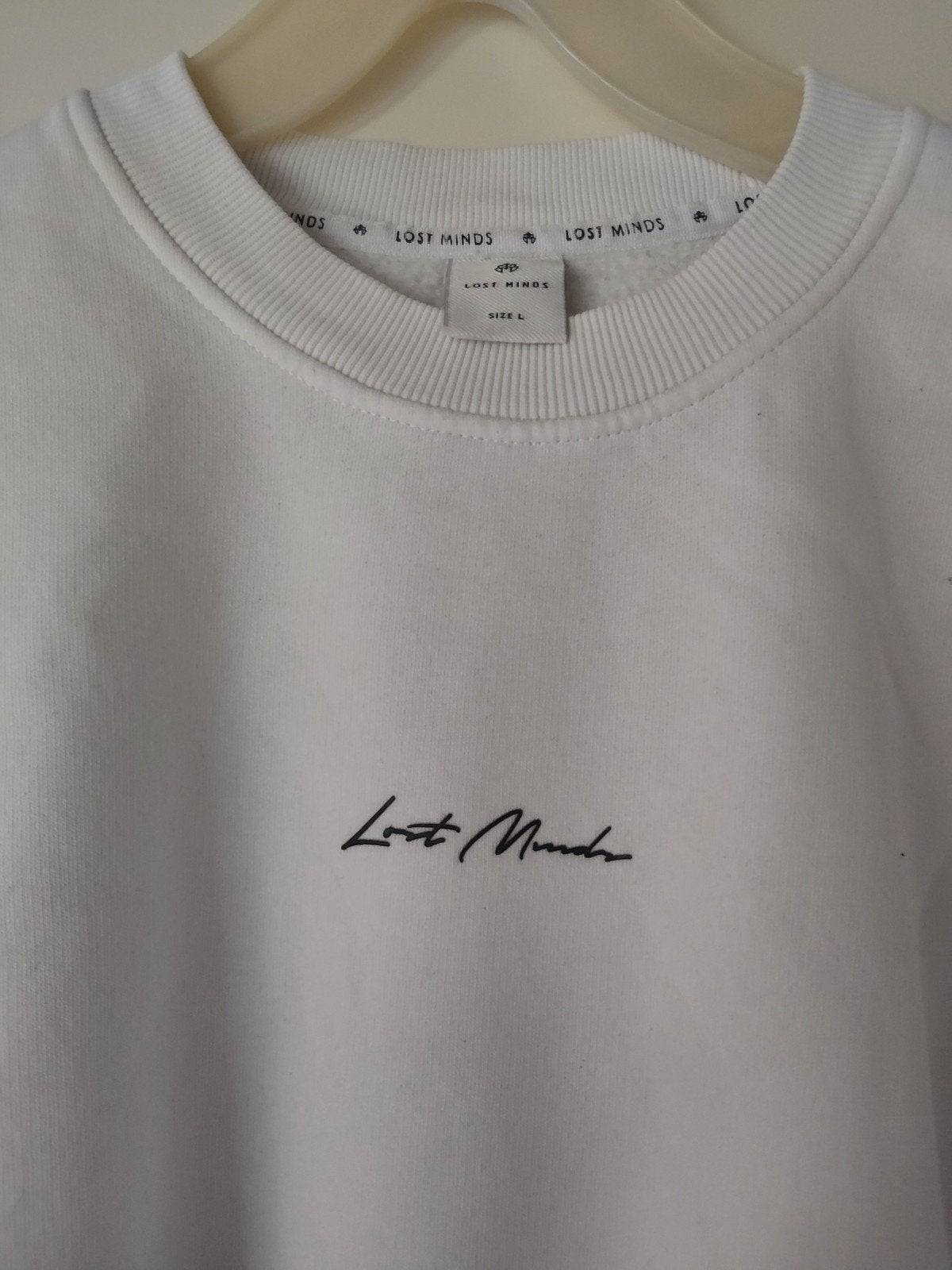 Witte sweater Lost Minds (The Sting) maat L in prima staat, Maat 52/54 (L), Wit, Lost Minds, Ophalen of Verzenden