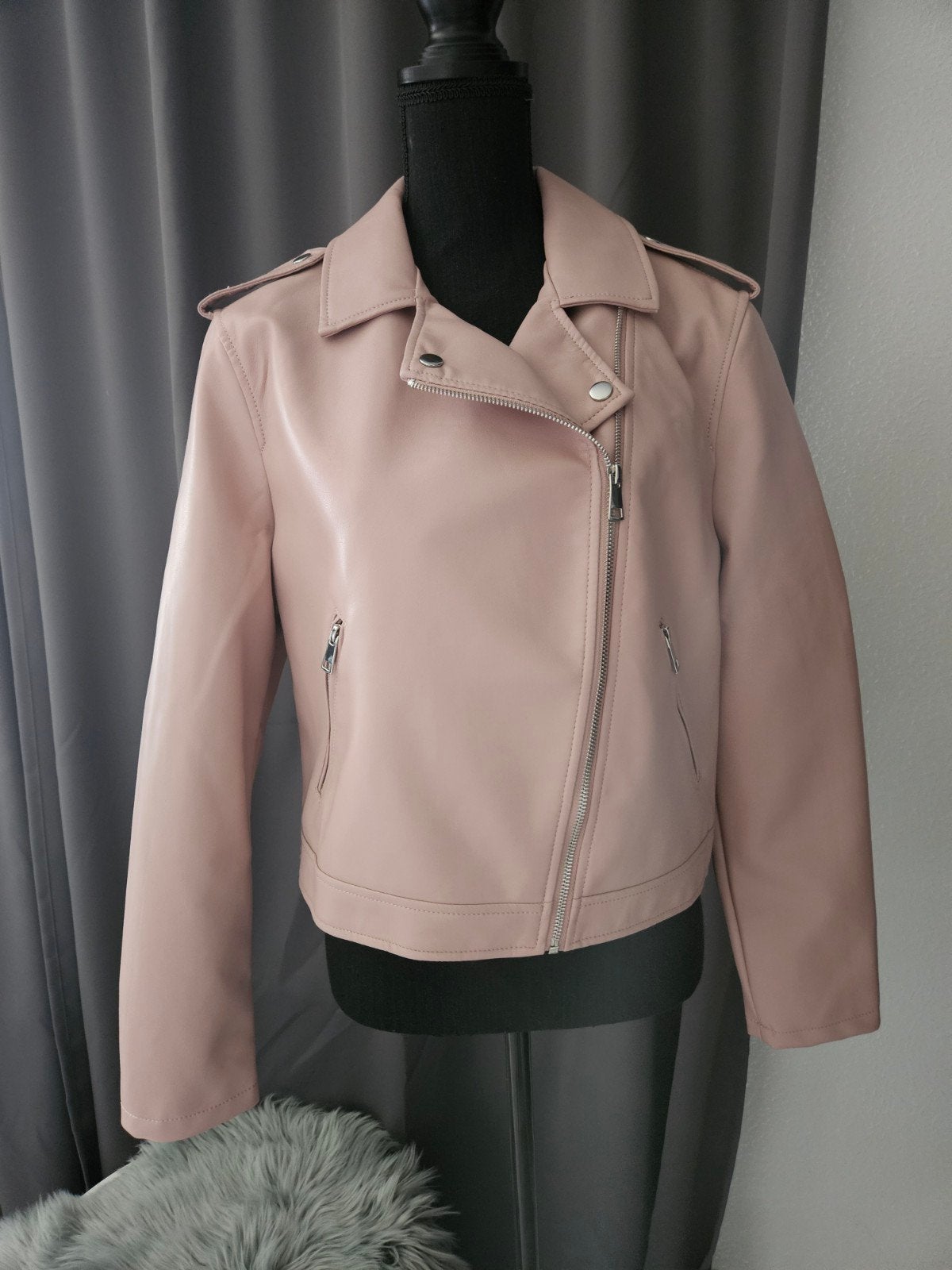 Roze nep leren jasje, Kleding | Dames, Ophalen of Verzenden, Nieuw, Maat 38/40 (M), Roze