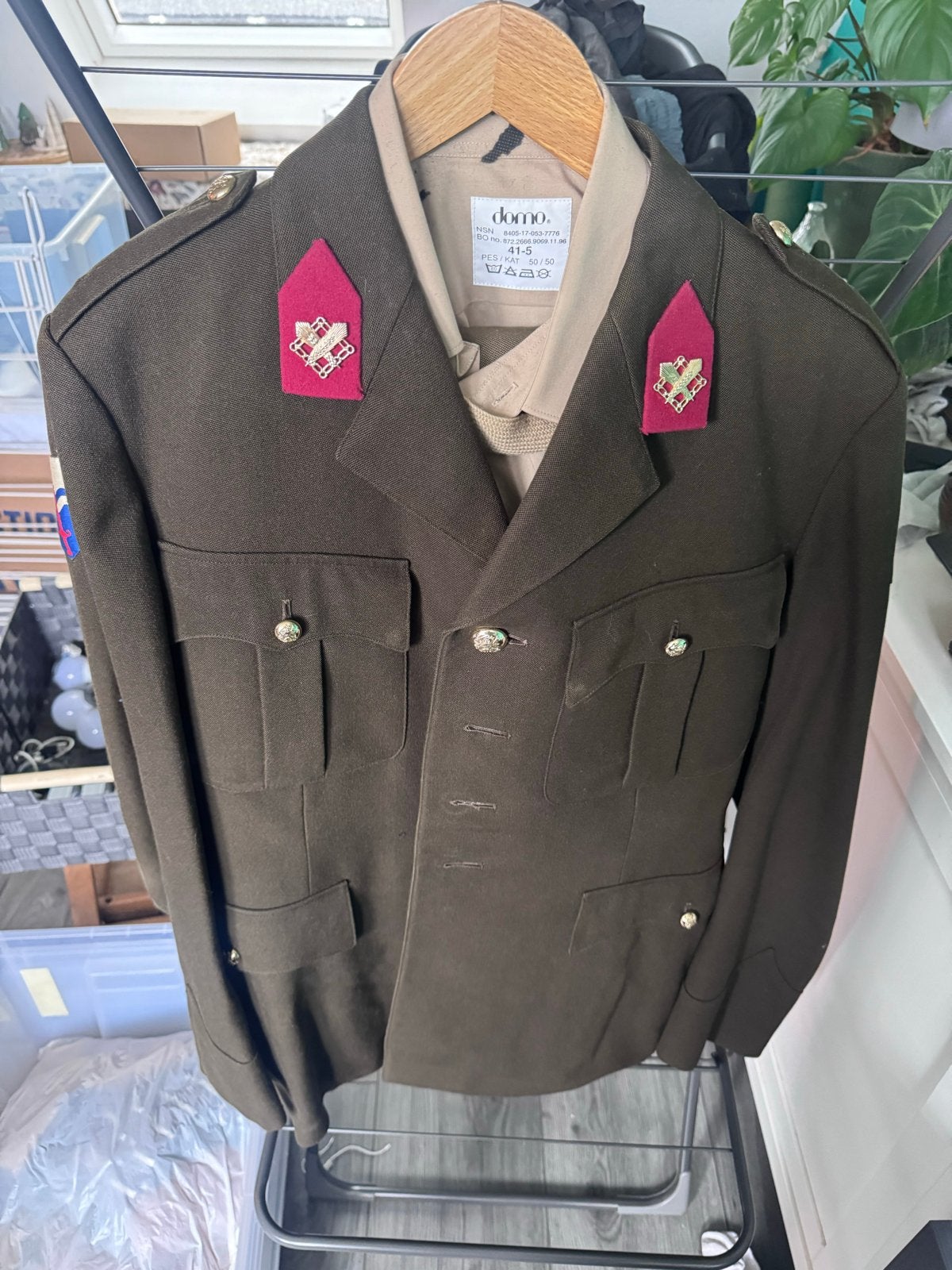 Origineel Nederlands KL uniform 1967 – complete set, Ophalen, Landmacht, Nederland, Kleding of Schoenen