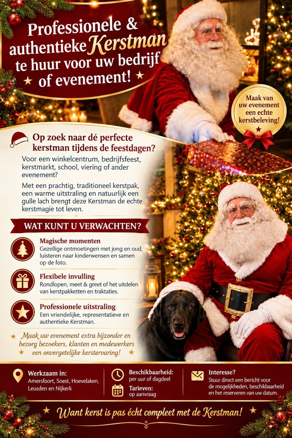 Authentieke Kerstman voor u, Ophalen of Verzenden