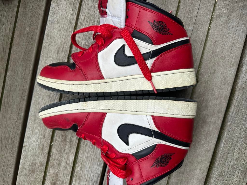 Jordan 1 Chicago Black Toe (maat 40)- Gedragen, Authentiek, Kleding | Heren, Schoenen, Gedragen, Sneakers of Gympen, Zwart, Ophalen of Verzenden