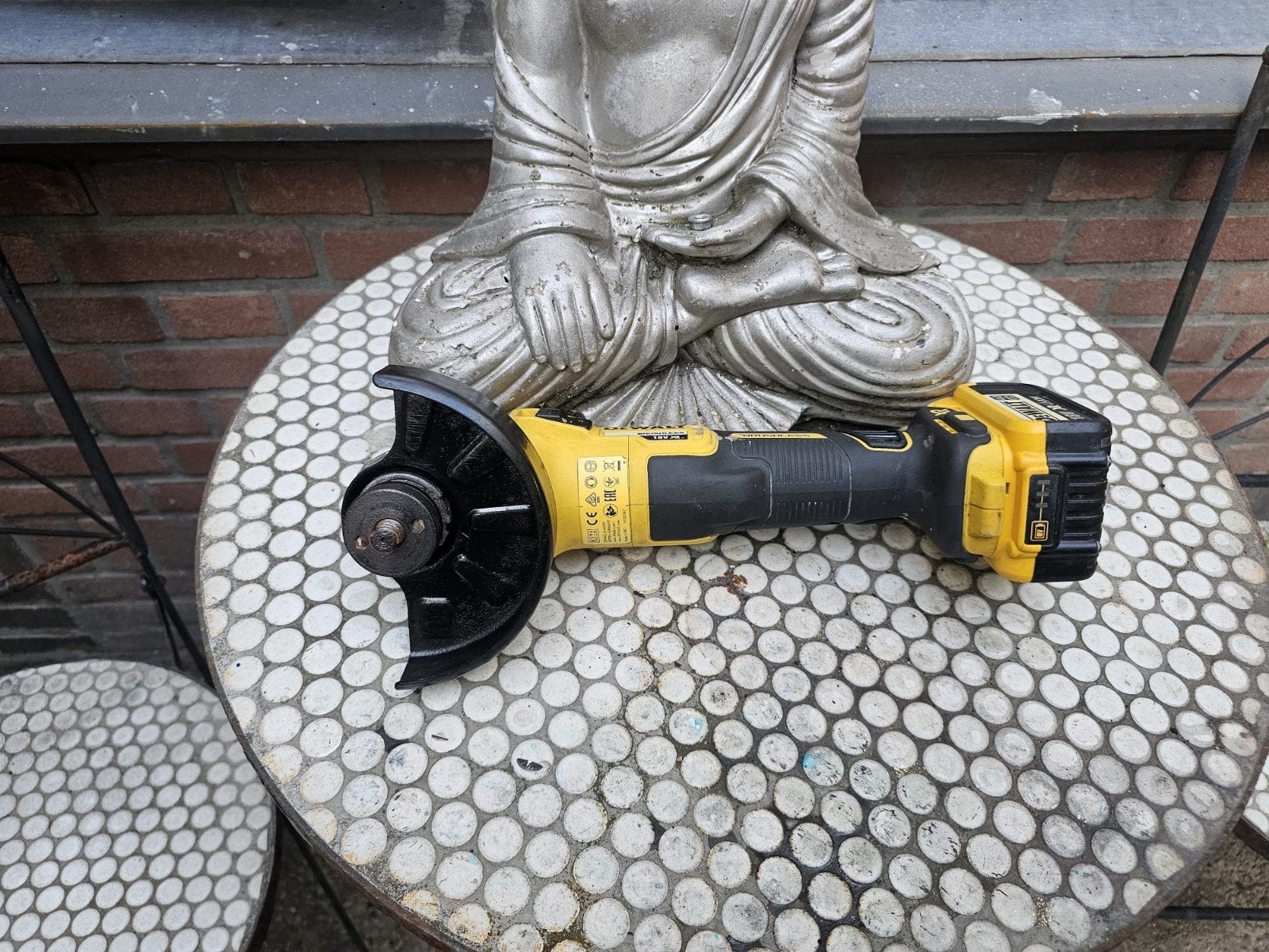 DeWalt 18V XR Accu Haakse Slijper - Gebruikt, Doe-het-zelf en Verbouw, Gereedschap | Slijpmachines, Ophalen of Verzenden