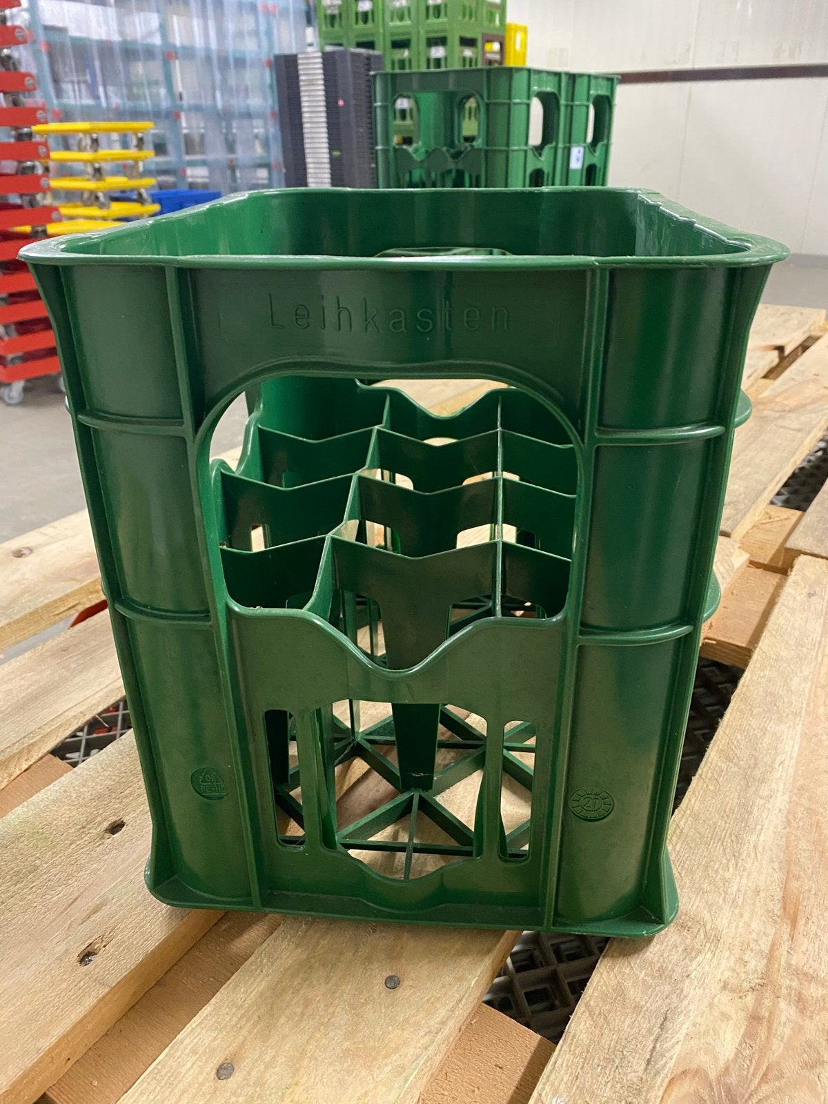 Groene Leihkasten Krat voor 12 Flessen - 80 stuks, Doe-het-zelf en Verbouw, Kratten en Dozen, Ophalen, Gebruikt, 40 tot 60 cm
