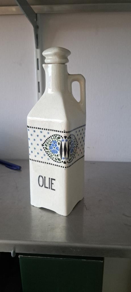 Oude aardewerk olie schenkkan (Z251-10), Ophalen of Verzenden