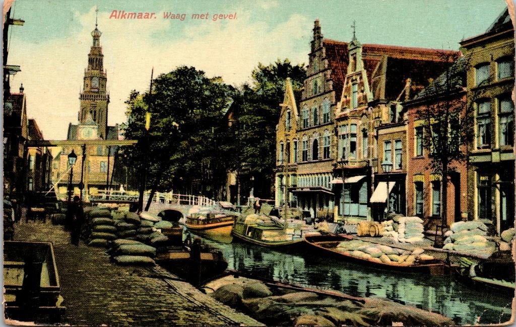 Alkmaar Waag - 11 ansichtkaarten, Verzenden, Voor 1920, Gelopen, Noord-Holland