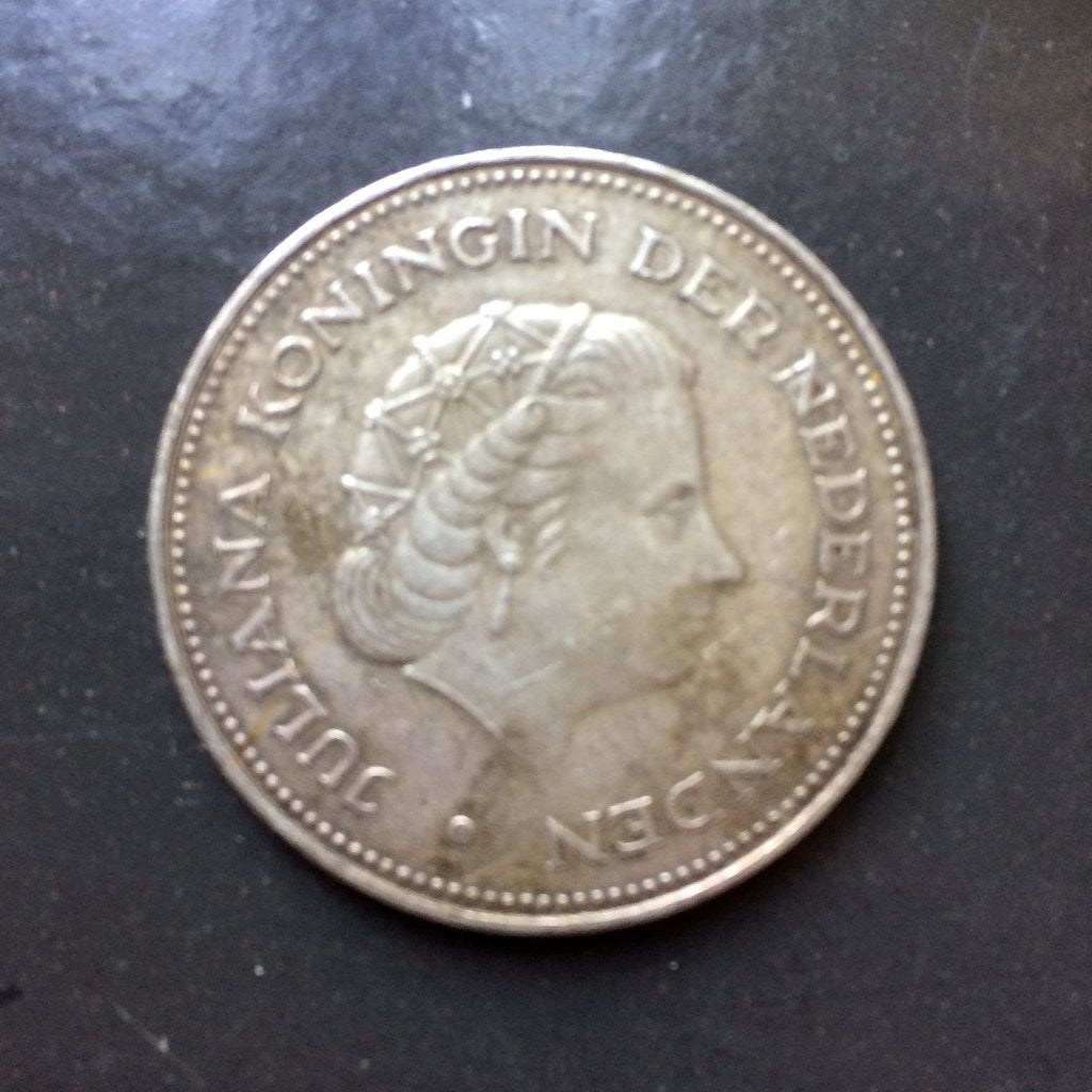 zilveren gedenkmunt 1970, Koningin Juliana, Zilver, Ophalen of Verzenden, Losse munt