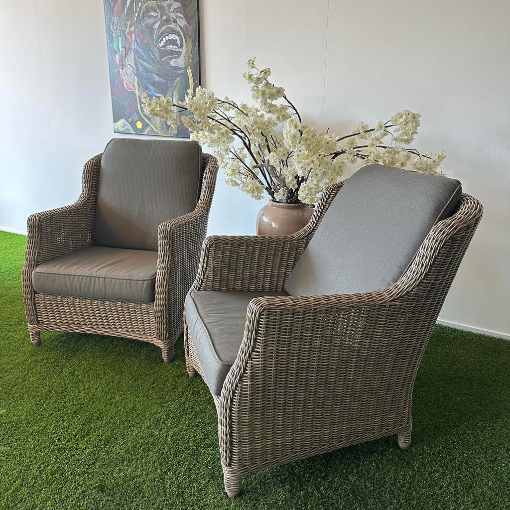 4 Seasons Outdoor Brighton Pure Fauteuils  – ZGAN, Tuin en Terras, Tuinsets en Loungesets, 2 zitplaatsen, Verzenden, ., Zo goed als nieuw