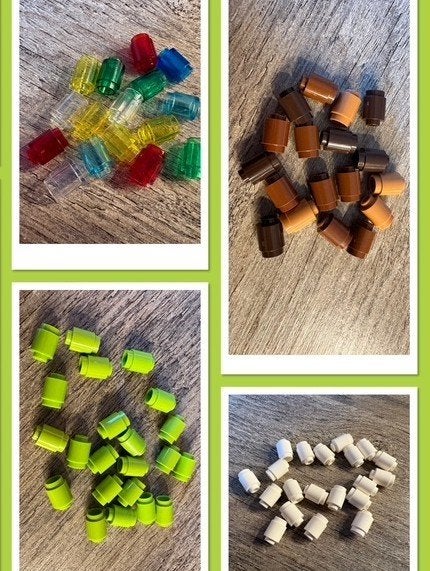 lego 1x1 tonnetjes in div. kleuren (zie foto), Ophalen of Verzenden, Zo goed als nieuw, Accessoire, Lego