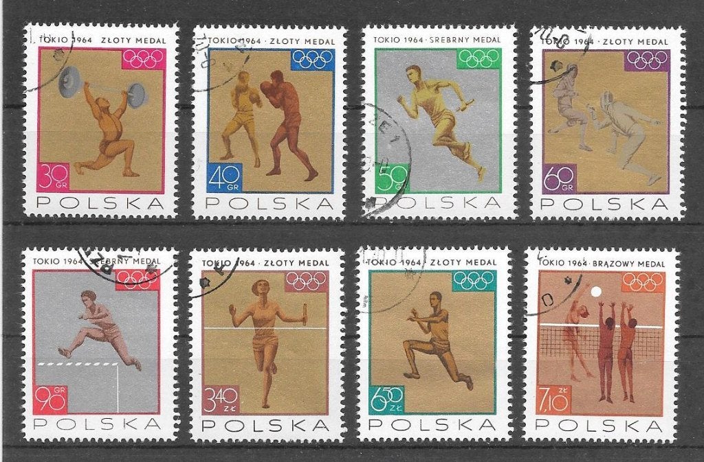 Polen 1965  Olympische Spelen, Verzenden, Polen, Gestempeld