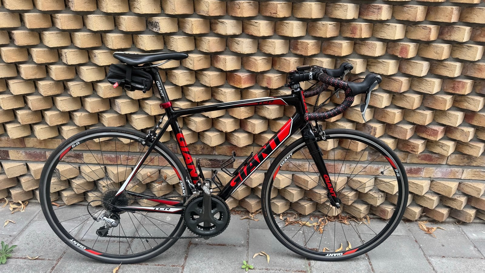 Giant TCR racefiets - Zwart/Rood - Maat ML, Fietsen en Brommers, Fietsen | Racefietsen, Ophalen, 28 inch, Gebruikt, 10 tot 15 versnellingen