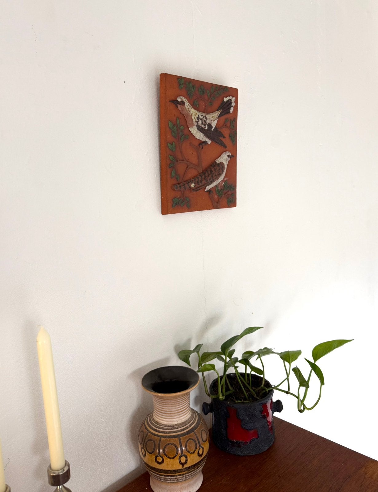 Keramieken wandplaquette, Knabstrub Keramik ‘60, Huis en Inrichting, Knabstrub Keramik, 28 cm, Knabstrub Keramik, Vintage