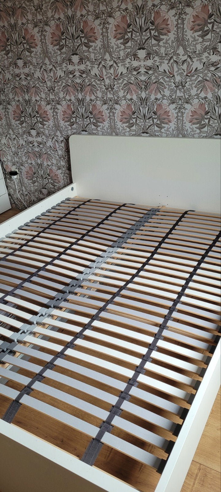 Ikea bedframe met 2 lattenbodems 160x200, Ophalen, Gebruikt, Wit, Tweepersoons