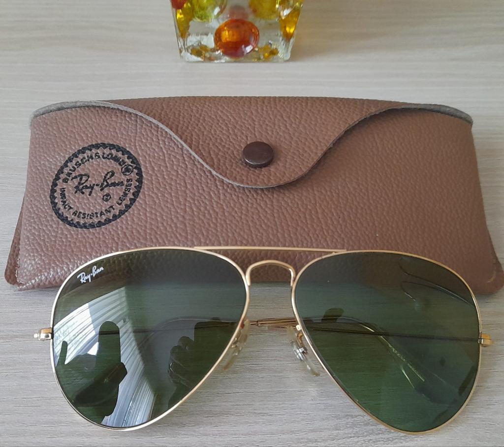 Vintage ray ban zonnebril aviator B&L glazen 58-14, Ophalen, Zonnebril, Zo goed als nieuw, Ray-Ban