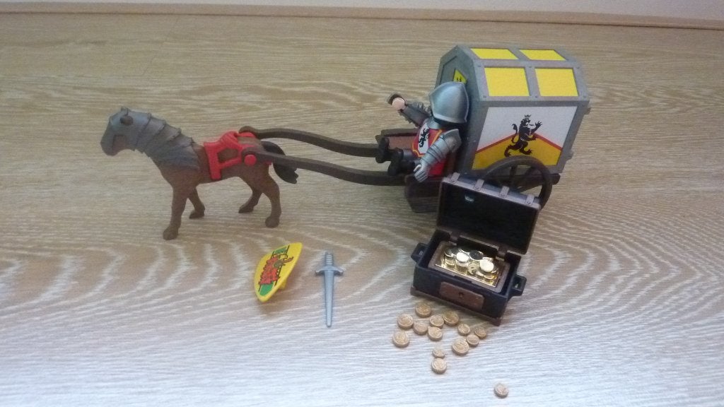 playmobil paard en wagen goud transport, Ophalen of Verzenden