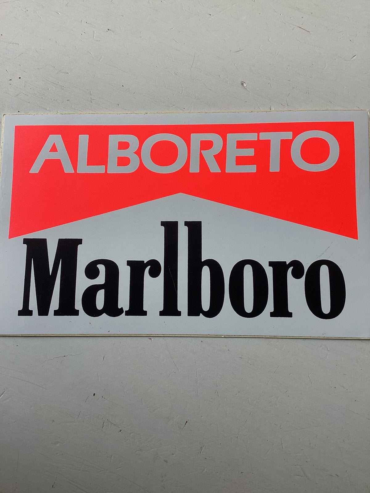 Sticker Marlboro (Michele Alboreto Formule 1), Verzenden, Zo goed als nieuw, Sport