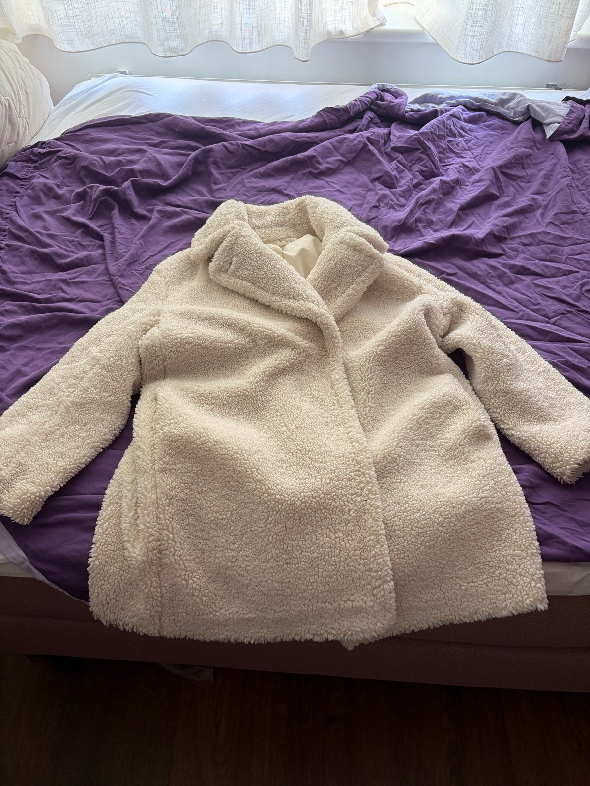 H&M Teddy Jas Maat S, Ophalen, Gedragen, Maat 36 (S), Beige