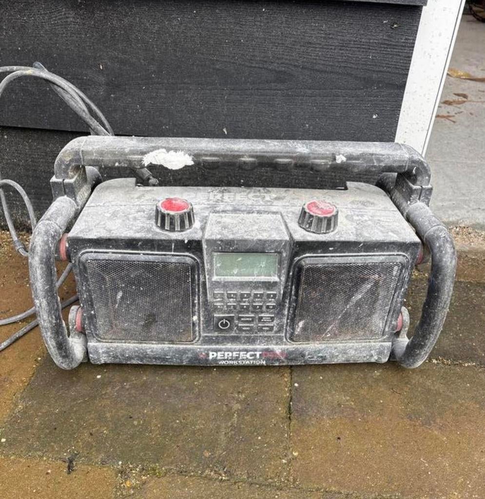 Perfect Pro Workstation Radio met Bluetooth, DAB+, USB, FM, Audio, Tv en Foto, Radio's, Ophalen of Verzenden, Gebruikt, Bouwradio