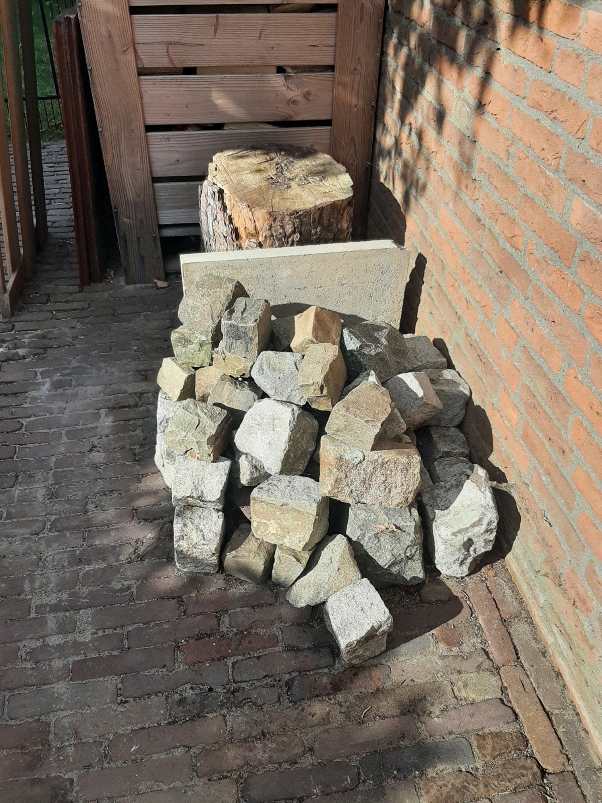 Graniet stenen - Ideaal voor tuin of bestrating, Ophalen, Gebruikt
