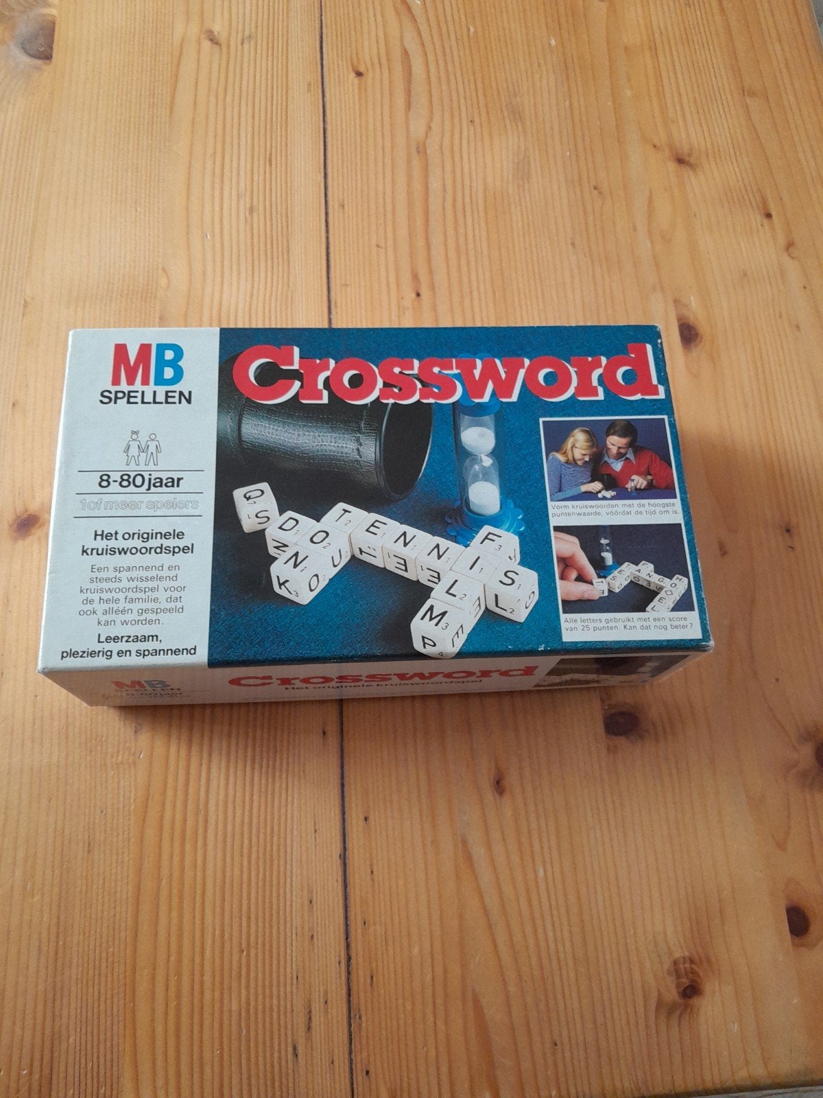 Crossword Boggle woordspel letterdobbelstenen compleet vn MB, Ophalen of Verzenden