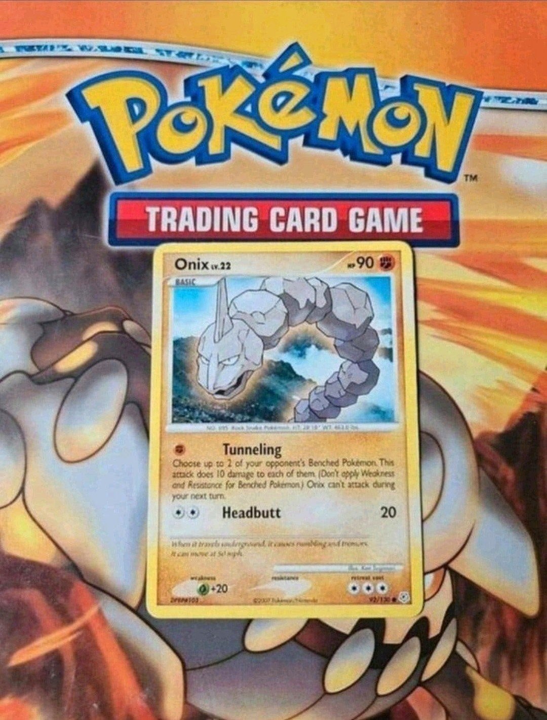 Onix 92/130 Diamond&Pearl base set pokemon kaart, Ophalen of Verzenden, Gebruikt, Losse kaart