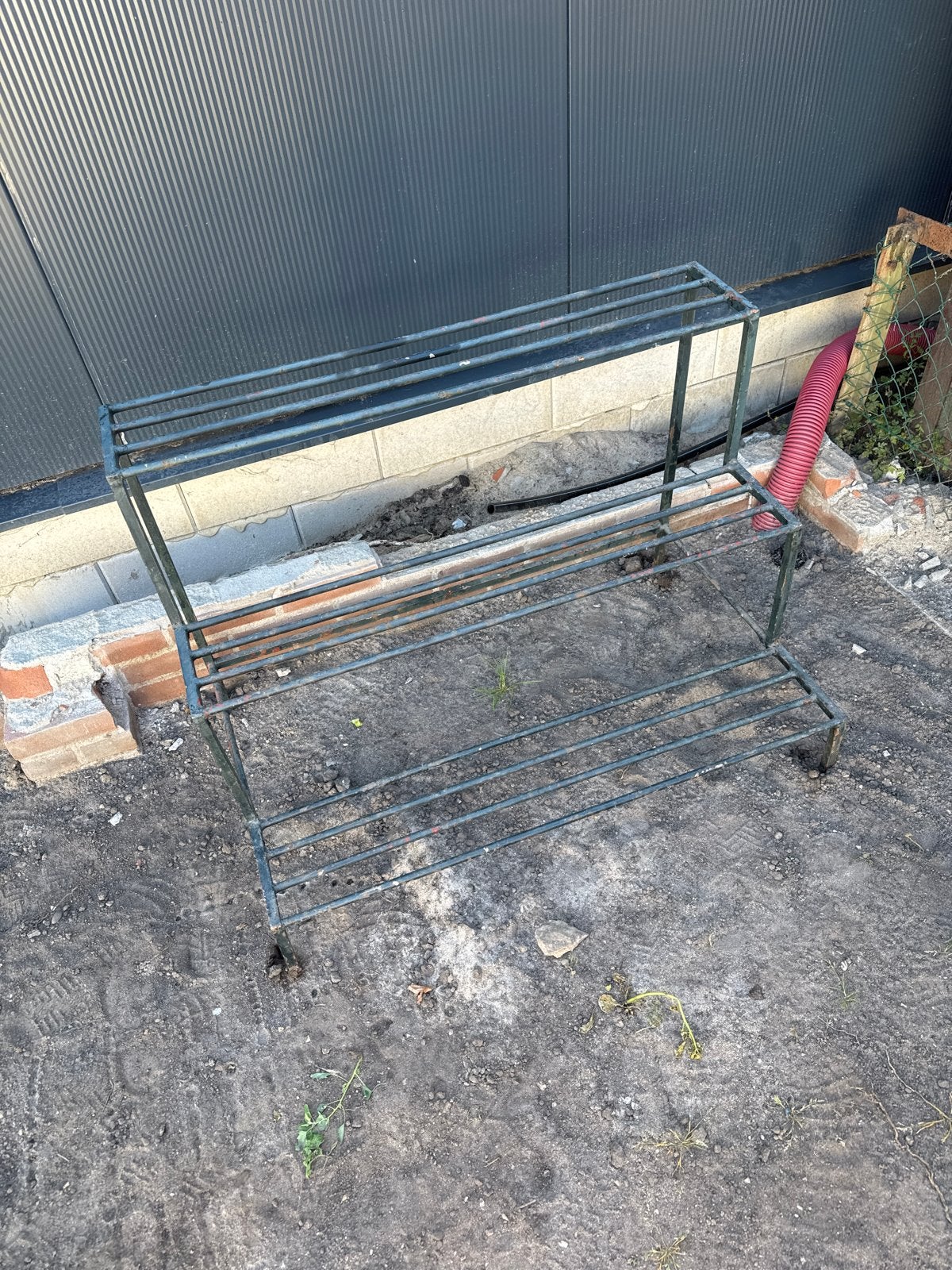 Zwaar ijzeren retro schoenenrek / plantenrek, Huis en Inrichting, Ophalen, Gebruikt