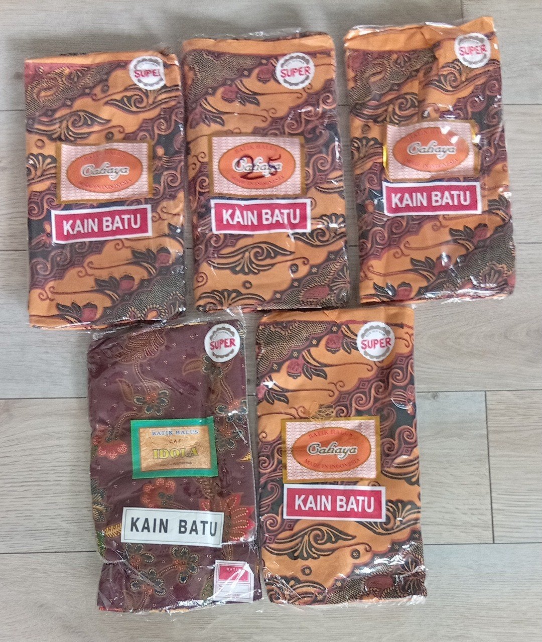 5x Nieuwe Indonesische Batik Stoffen - 115x200cm, Overige materialen, Meerkleurig, Nieuw, Ophalen of Verzenden