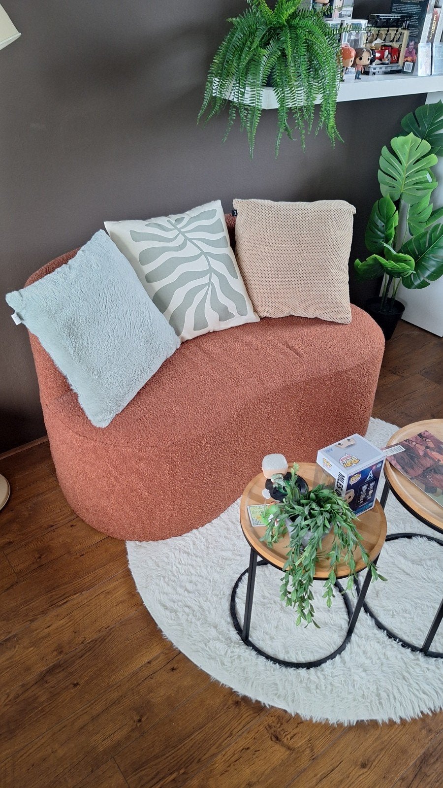 Xenos - Teddy Loveseat Fauteuil in Bruin, Huis en Inrichting, Banken | Sofa's en Chaises Longues, Ophalen, Minder dan 75 cm, Tweepersoons