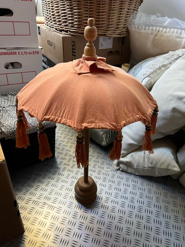 Decoratief Parasolletje - Oosters Sierobject, Gebruikt, Ophalen of Verzenden, Oosters, Oranje