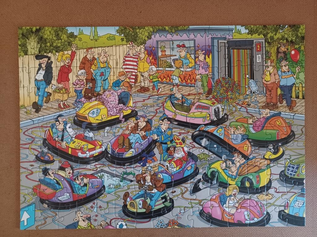 Jan van Haasteren puzzel De kermis botsauto's 150 stukjes, Ophalen, Minder dan 500 stukjes, Gebruikt, Legpuzzel