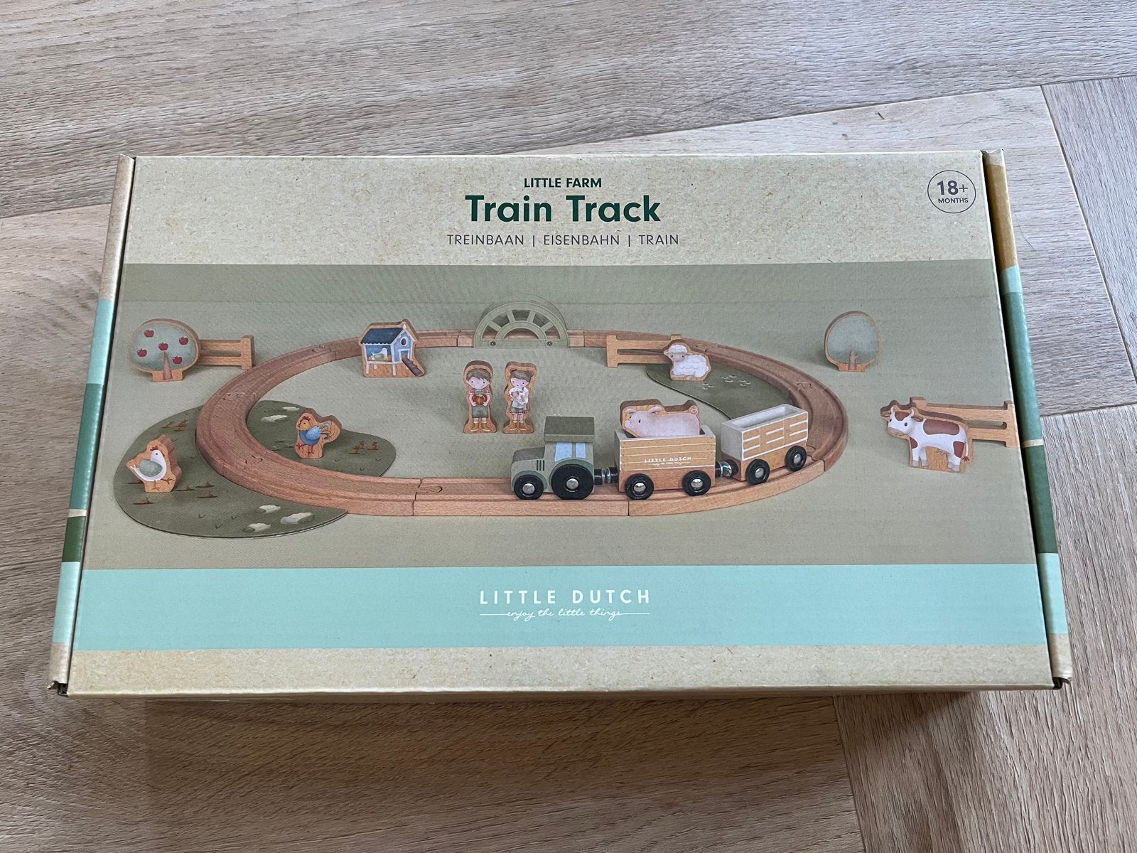 Little Dutch Houten Treinbaan Boerderij Set, Ophalen, Zo goed als nieuw