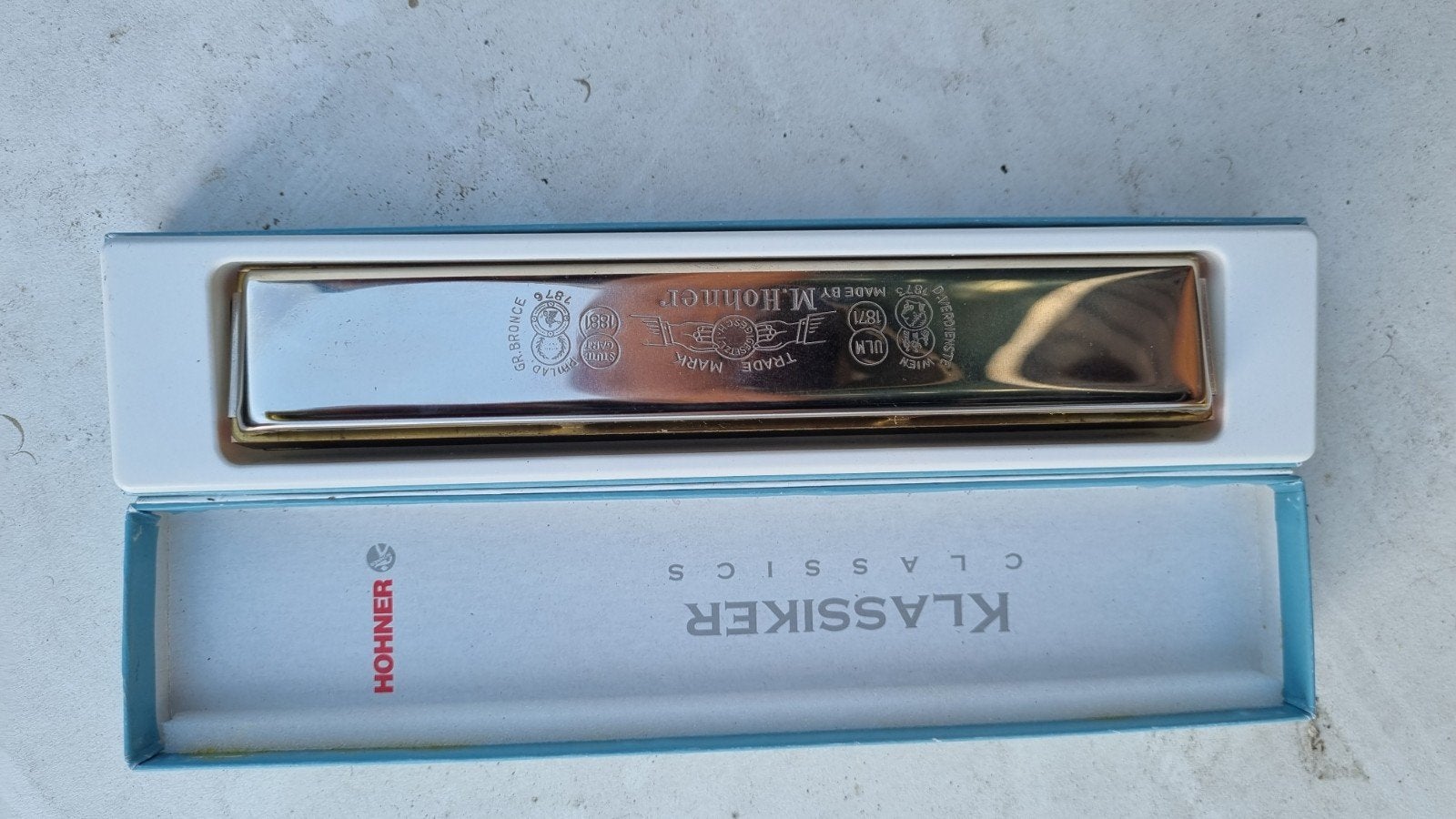 Hohner Klassiker Mondharmonica - Zo goed als nieuw, Overige typen, Ophalen of Verzenden, Zo goed als nieuw, Met koffer of doosje