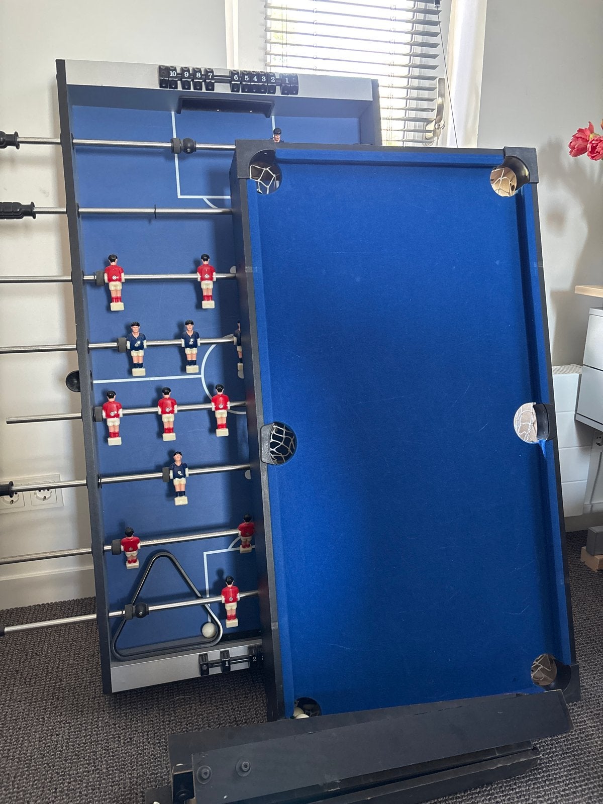 Voetbaltafel en Biljarttafel 2-in-1, Ophalen, Gebruikt