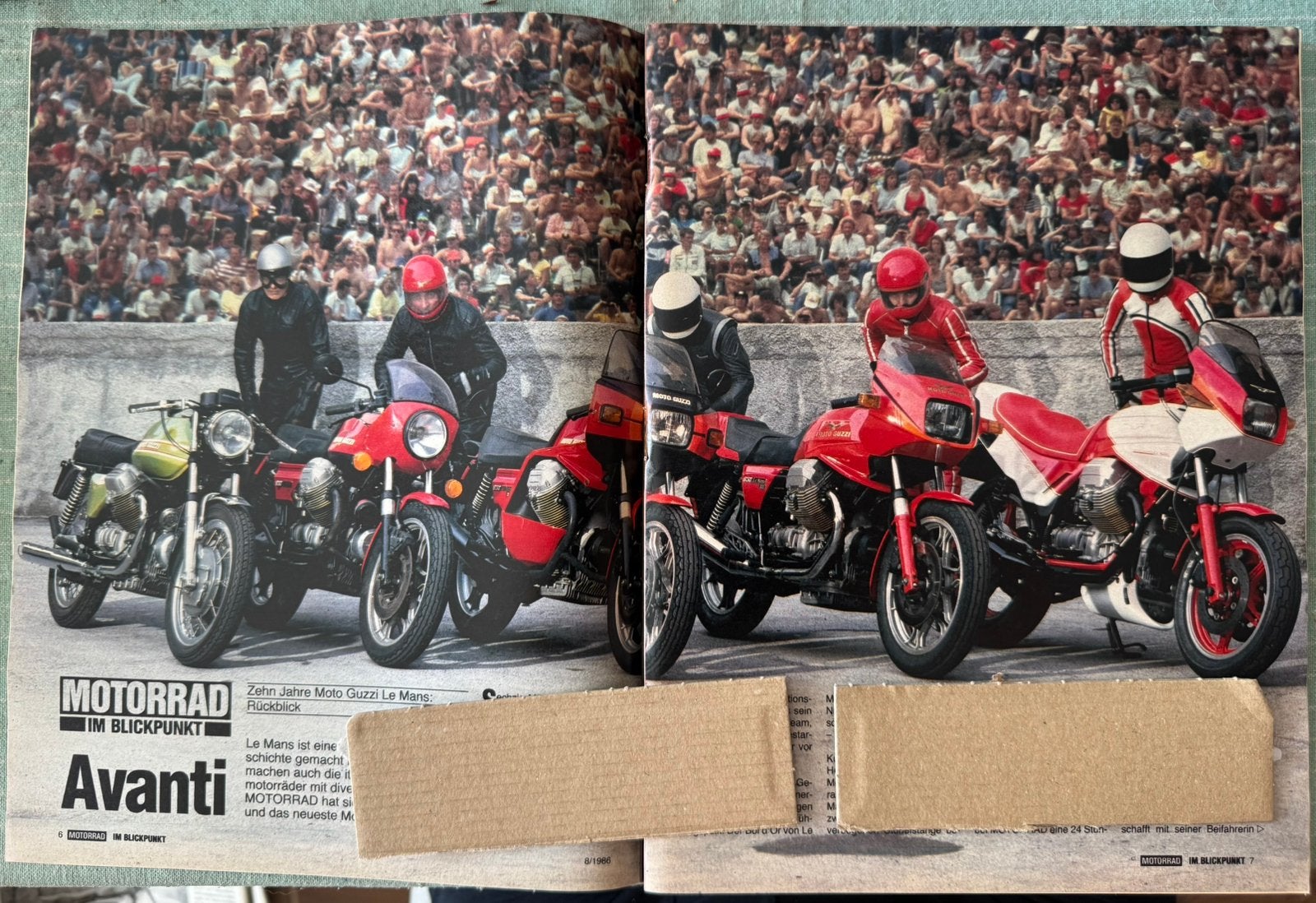 Verslag 1986 Moto Guzzi Le Mans bestaat 10 jaar, Verzenden, Zo goed als nieuw