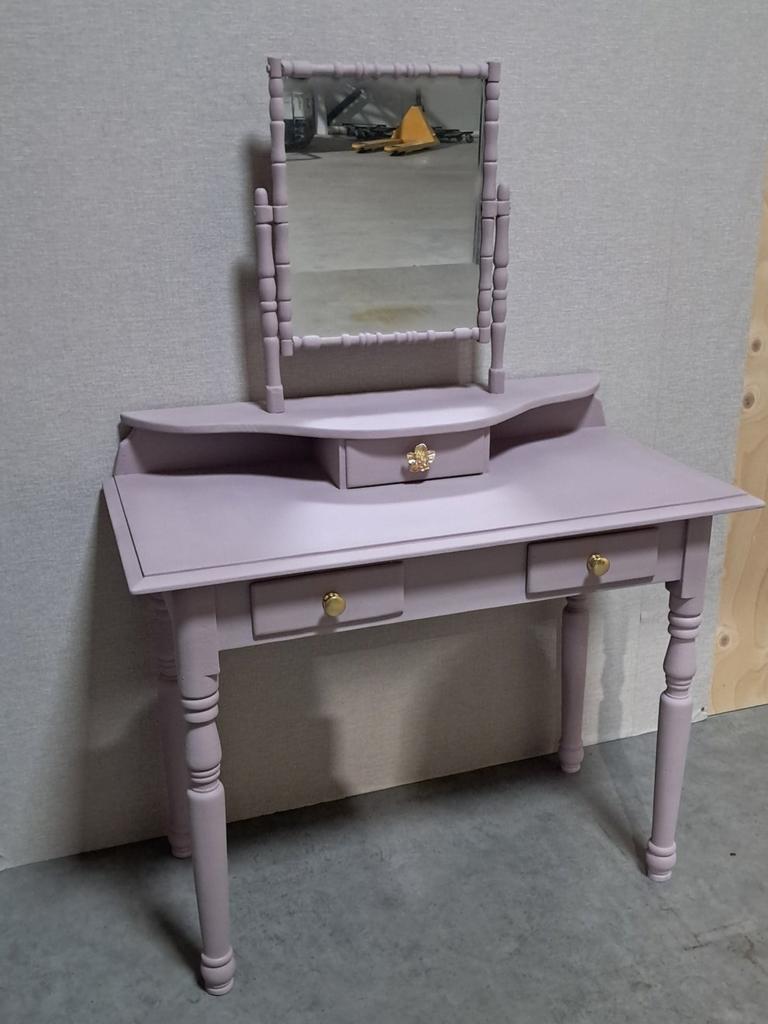 Lila Kaptafel met Spiegel - Romantisch & Uniek, Ophalen, 8441AG, 50 tot 100 cm, Zo goed als nieuw