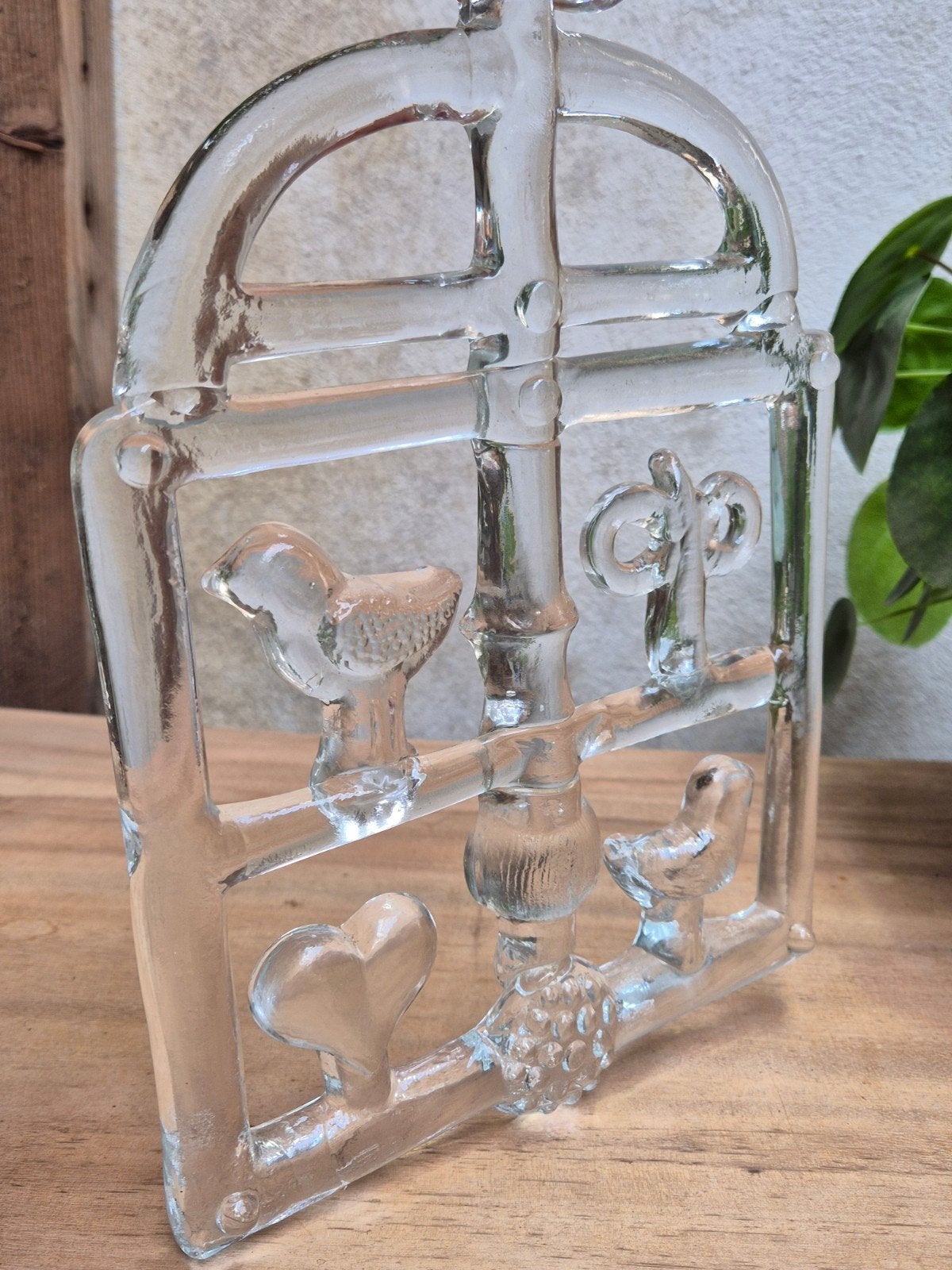 Boda Zweden Vogel Hart Vogelkooi Glazen Ornament Raamhanger, Antiek en Kunst, Kunst | Designobjecten, Ophalen of Verzenden