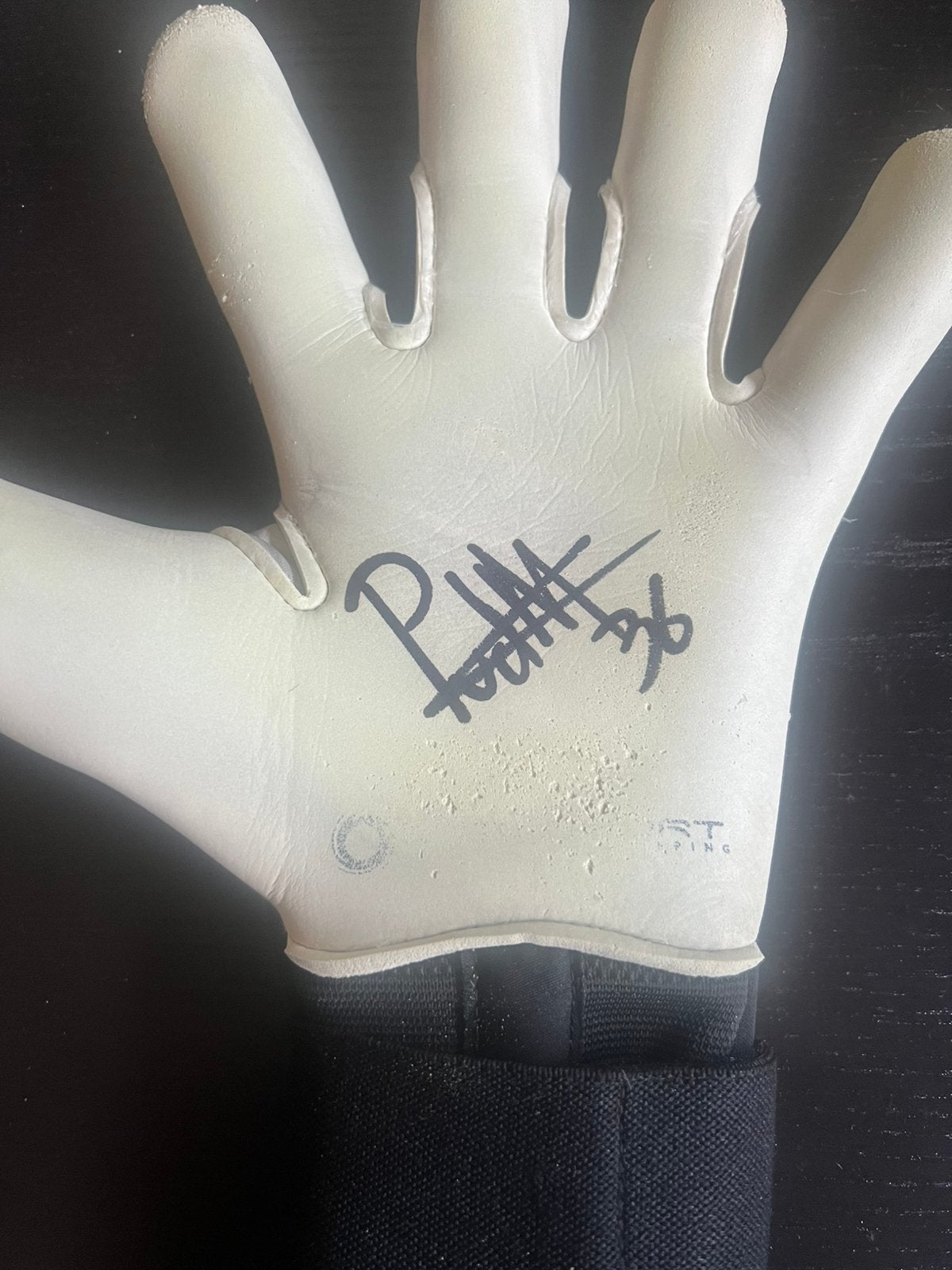 Gesigneerde Elite keepershandschoenen, Maat XS of kleiner, Ophalen, Gebruikt, Handschoenen