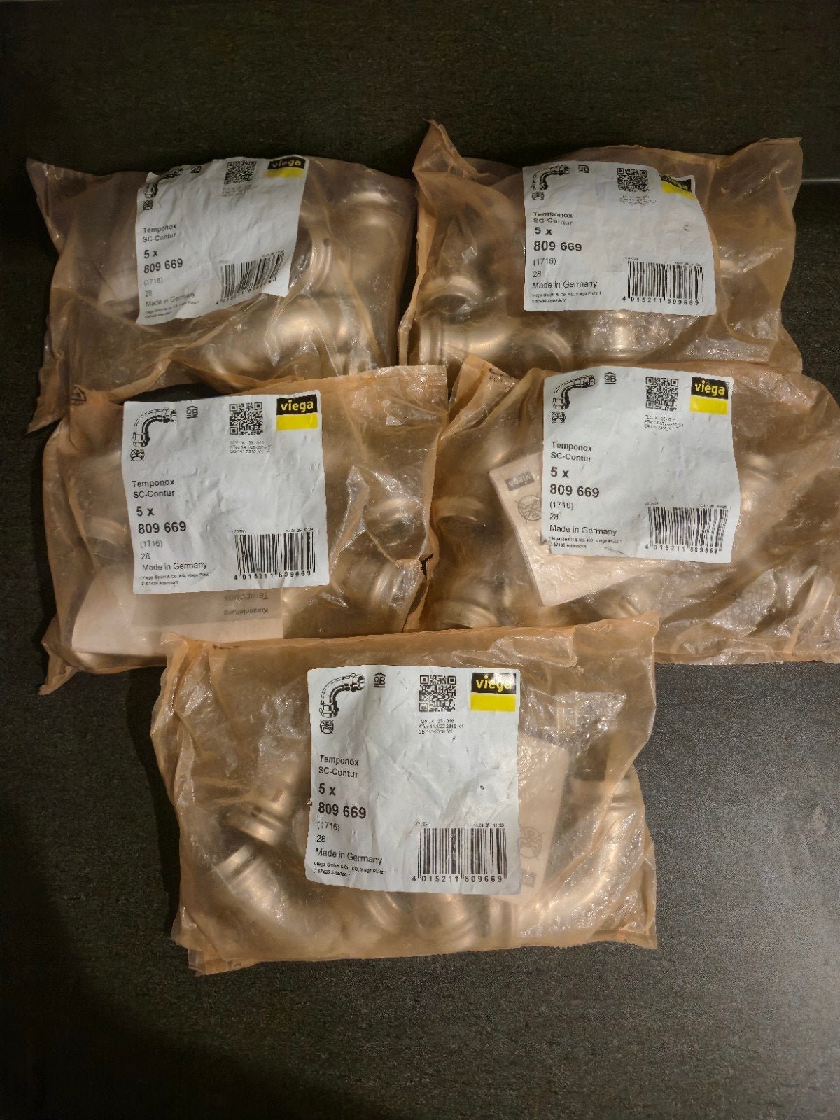 5 zakken Viega Temponox SC-contur 809669 (1716), Doe-het-zelf en Verbouw, Nieuw, Ophalen of Verzenden, Minder dan 3 jaar oud, Minder dan 20 liter