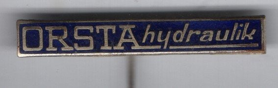 ORSTA Hydraulik blauw email op zilverkl speldje ( H_081), Verzenden, Zo goed als nieuw, Transport, Speldje of Pin