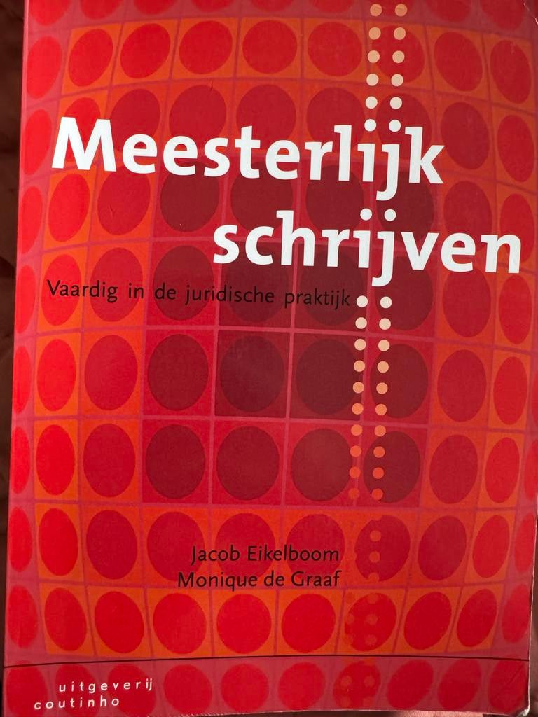 Meesterlijk schrijven: Vaardig in de juridische praktijk, Verzenden, Gamma, Zo goed als nieuw, HBO