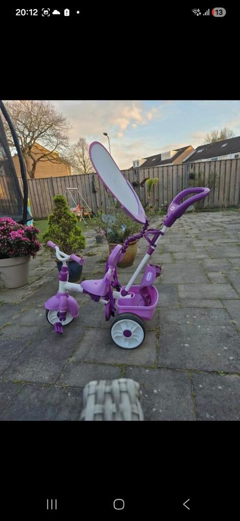 Little Tikes 4-in-1 driewieler Lila, Ophalen of Verzenden, Gebruikt, Duwstang