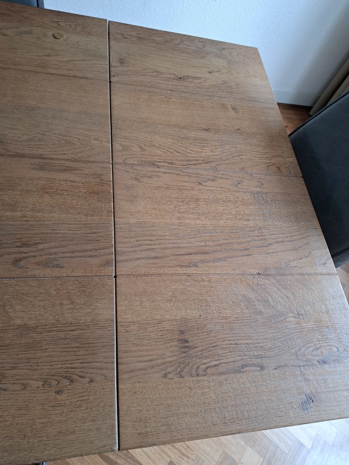 Foto 5 van Uitschuifbare Eetkamertafel van Zwaar Eikenhout 140-160x100