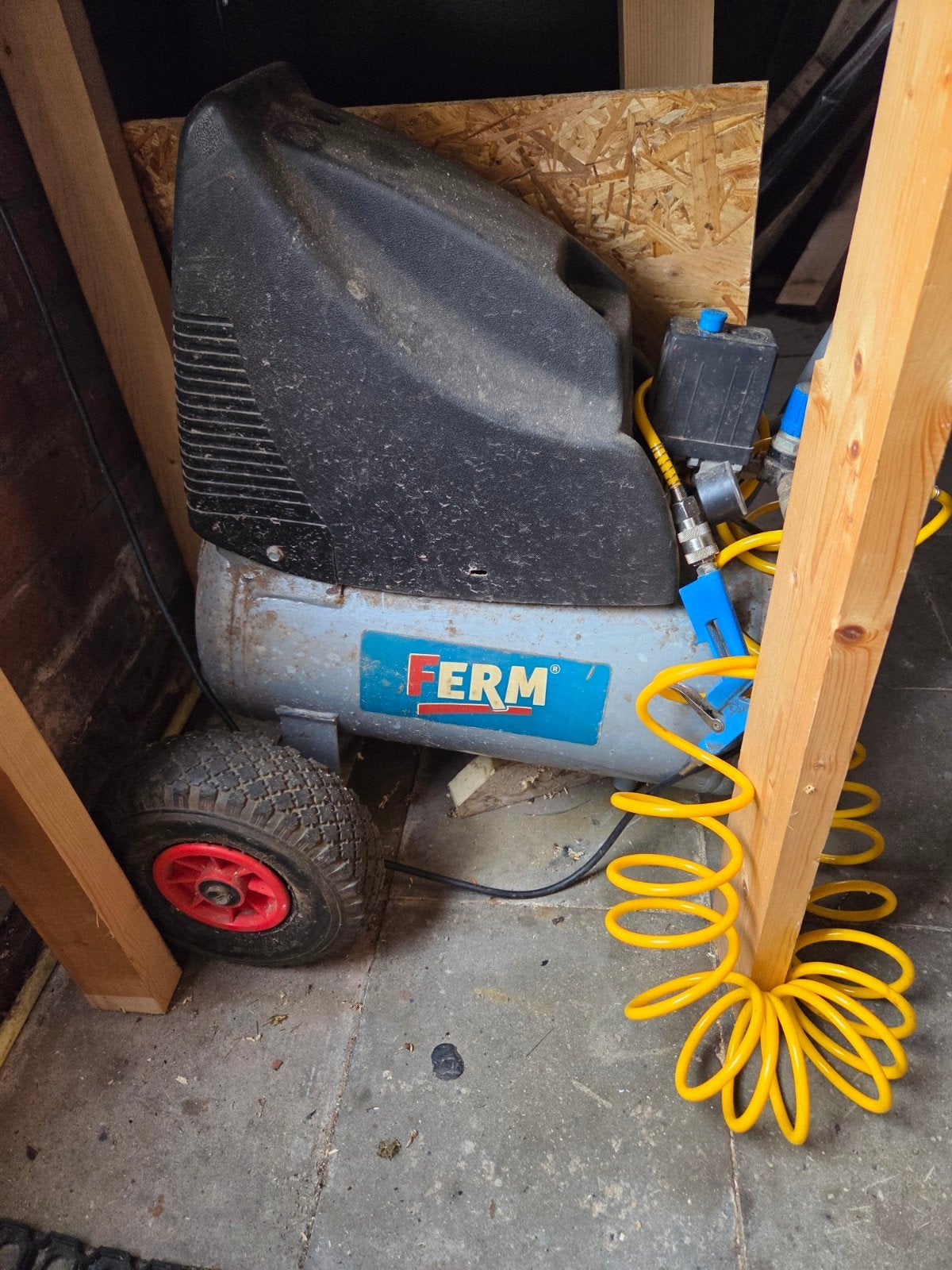 Ferm Compressor met slang en manometer, Ophalen