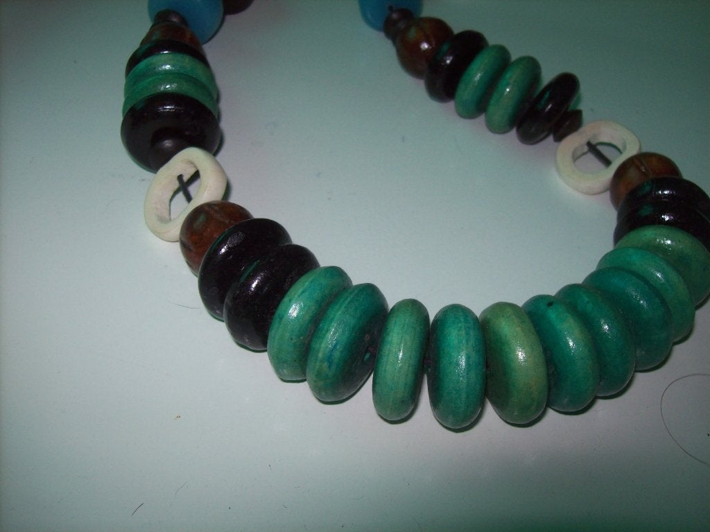 Ketting Groen Meer kleur Mooie Steen Kraal Fraai model, Sieraden, Tassen en Uiterlijk, Kettingen, Overige kleuren, Verzenden, Nieuw