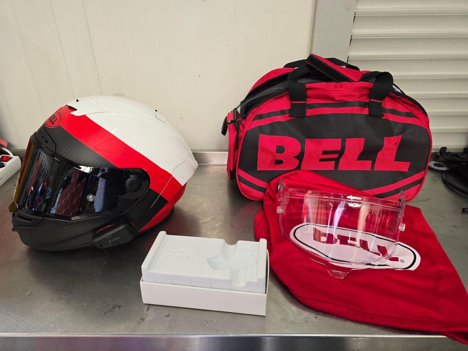 bell motorhelm maat XL incl cardo systeem, Overige merken, XL, Ophalen of Verzenden, Integraalhelm