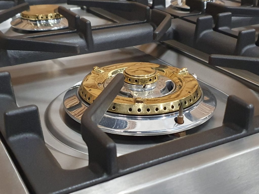 Luxe Boretti Fornuis 90cm hoogglans zwart 300 oven 6 pits, Witgoed en Apparatuur, Niet ingevuld, 60 cm of meer, Niet ingevuld